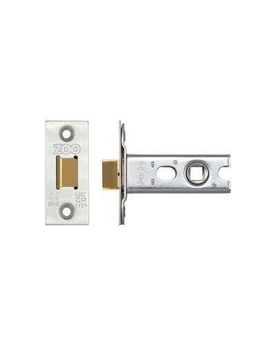 Kooples Hardware Tubular Latch 64mm for Mortice Knobs – 45° Turn Architectural One-Way Action Latch with SSS Forend – 45mm Backset Internal Door Latch – Fixings Included