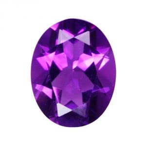 Améthyste naturelle de 4 carats taillée en ovale pour création de bijoux