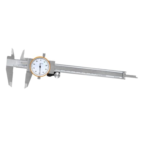 Calibrador vernier con esfera de 0,01mm y rango de 0-200mm en acero inoxidable