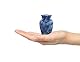 Marble Finish Metal Keepsake Urn - Mini Cremation Urn for Human or Pet Ashes - Token Urn - Sharing Memorial Urn with Velvet Bag (Exotic Blue)
