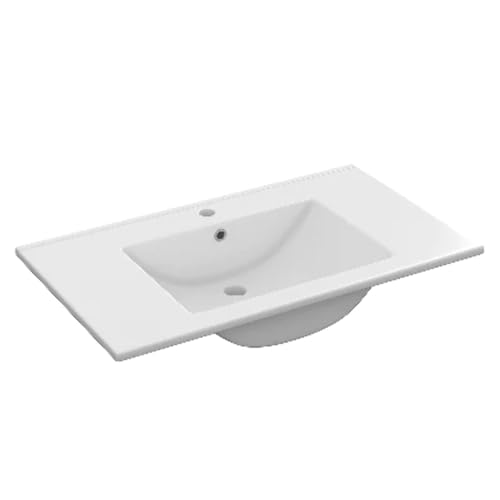 Lavabo console en céramique 80 x 45 cm