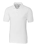 Cutter & Buck Men's 35+UPF, Short Sleeve Cotton+ Advantage Polo Shirt, White, XX-Large