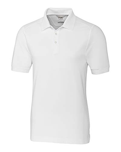 Cutter & Buck Men's 35+UPF, Short Sleeve Cotton+ Advantage Polo Shirt, White, XX-Large