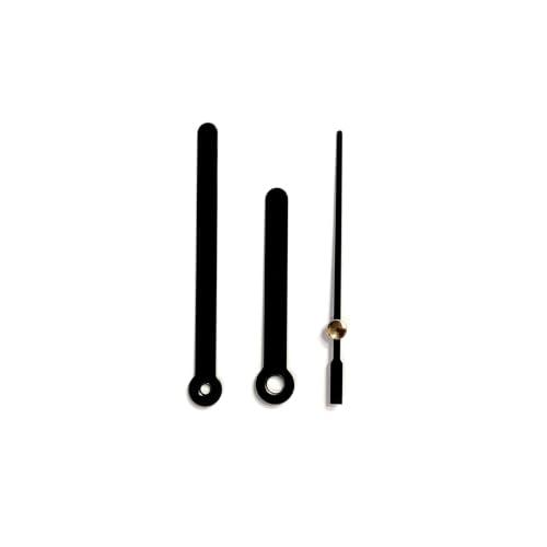 Image of Black Metal Clock Hands Replacement Set I Metallic Needles for DIY Wall Clock Making, Resin Art & Crafts (Set of 1)