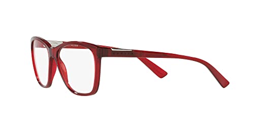 Oakley Women's Ox8155 Alias Butterfly Prescription Eyewear Frames, Polished Translucent Brick Red/Demo Lens, 53 Mm #TOP2