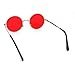 SA106 Color Groovy Hippie Wire Rim Round Circle Red Lens Sunglasses