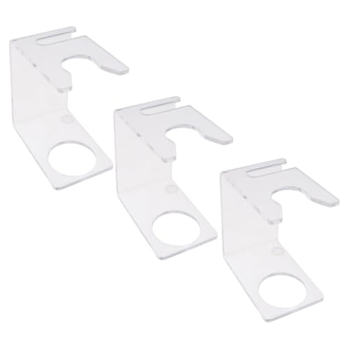 minkissy 3pcs Brush Holder Razor Stand Shaving Brush Stand Slots Home Barbershop Organizers Sturdy Alloy Material Clean Dry