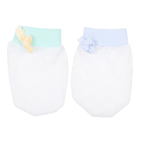 BESTYASH 1 Juego Guantes Para Arañazos Faciales Bebés Protector De Manos Antiarañazos Para Recién Nacido Peines Accesorios Bebe Bebé Artículos Guante De Seda De Hielo Recién Nacido 2 Pares