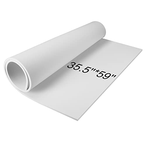 Image of MEARCOOH 2-Pack Large EVA Foam Sheets, White 6mm EVA Foam Roll (1mm to 6mm), 35.5 inch x 59 inch Sheet Premium High Density 86 kg /m3 for Cosplay, Crafts Projects (2PCS White 6mm)