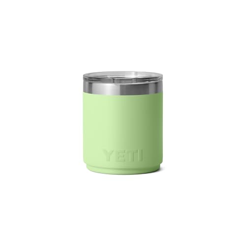 YETI Rambler 10 oz Stackable Lowball 2.0, Vacuum Insulated, Stainless Steel with MagSlider Lid, Key Lime