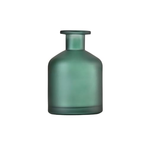 250ml Frosted Green Empty Glass Reed Diffuser Bottles Diffuser Bottle for Essential Oils Aromatherapy Container for DIY Replacement Reed Diffuser Reed Sticks Crafts Decor