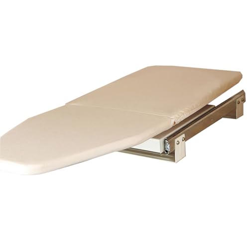 Tabla de planchar deslizante para cajón de armario con rodamientos de bolas; retráctil plegable y ajustable; se adapta a armarios y armarios (caqui)