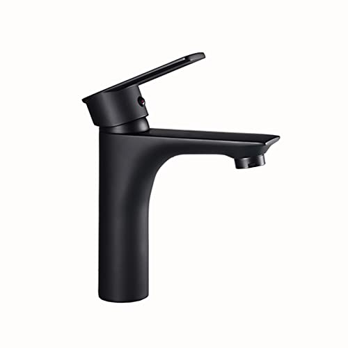 Robinet de lavabo salle de bain mitigeur eau chaude et froide monotrou chromé