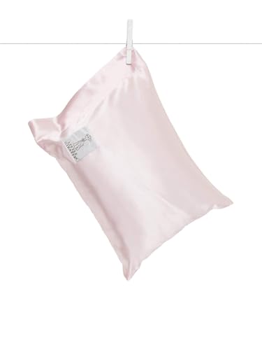 Taie d'oreiller rose satinée Little Giraffe Nap, cadeau de naissance idéal