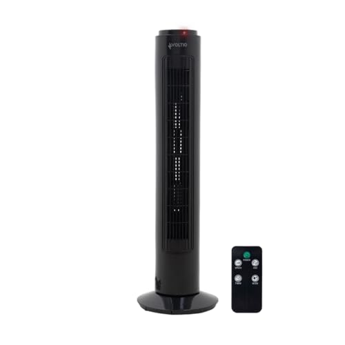 Listado de Ventilador de Torre Walmart los mejores 10. 47 VOLTIO | Ventilador de Torre de 29 Pulgadas y 3 Velocidades - Oscilación de 60 Grados y Control Remoto - Tamaño 73.66 cm -Temporizador Indicador Luminoso - Ideal para Hogar,...