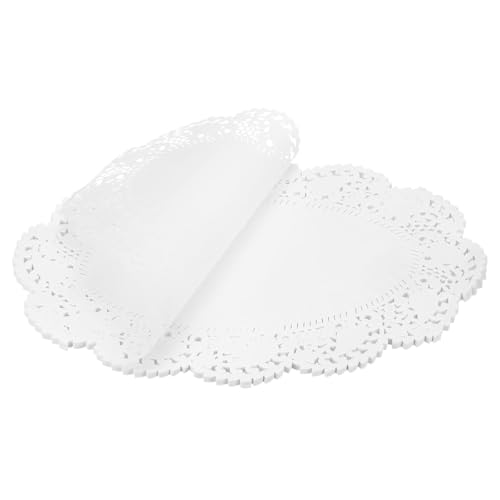 Napperons en papier blanc dentelle pour décoration de table de mariage - 4
