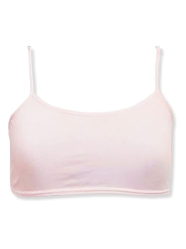 DChica Girls Cotton Tranning Bra | Single Front Layer Adjustable Straps Training Bra for Teenagers | Solid Crop Cami Bralette - Assorted Pack of 104