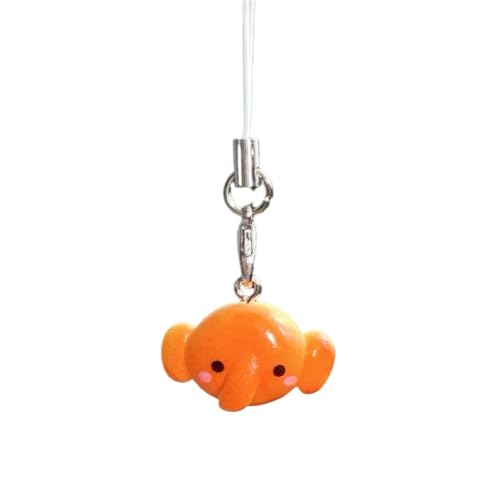 KASFDBMO Llavero de resina con diseño de animales de imitación de pan, llavero de cuentas único con colgante de bolsa, mochila, decoración de teléfono, Elefante de pan