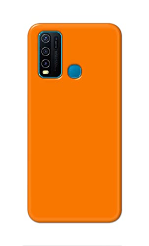 Image of Plain Orange Hard Back Case Cover for Vivo Y30 / Vivo Y50 Back Cover -(J5) VNS2229