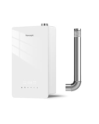 VancEpic Natural Gas Tankless Water Heater Indoor - Max 4.3 GPM 100,000 BTU, on Demand Instant Hot Water Heater with LED Display, 3-4 Point Use for Family, Silent operation, Child lock design