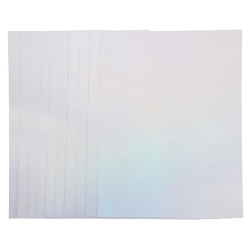 Papier cartonné miroir holographique Mipcase pour scrapbooking, 50 pièces créatives