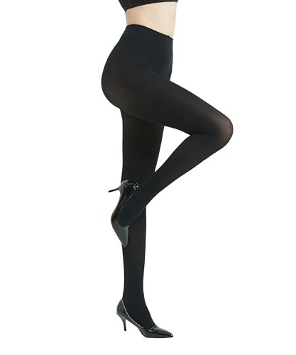 Image of 80D Semi Opaque Tights for Women Stretchable High Waist Womens Stockings Soft Pantyhose with 20+ Colors