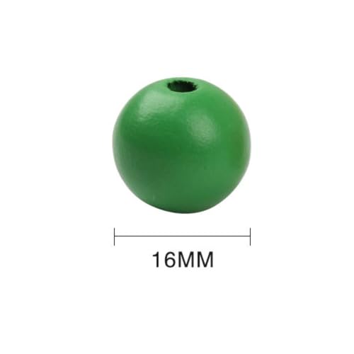 Wambere Pack of 200 16 mm Wooden Beads, Round Wooden Beads, Craft Beads for Threading Loose Beads, Scattered Beads - Image 2
