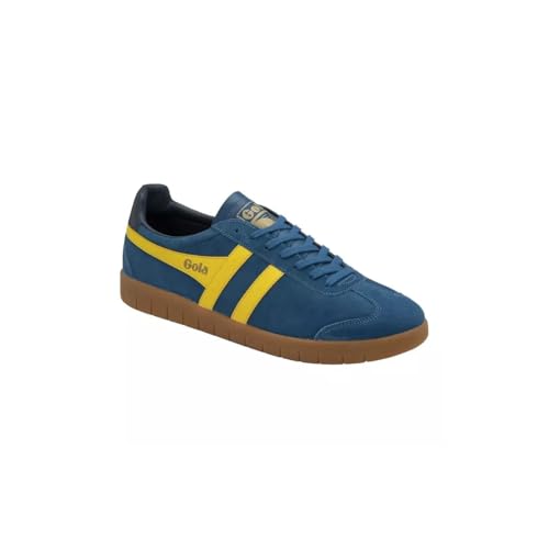 Image of Gola Men's Hurricane Suede Marine Blue /Sun /Navy /Gum 8 Medium