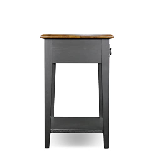 Leick Shaker Square End Table, Slate Black #TOP6