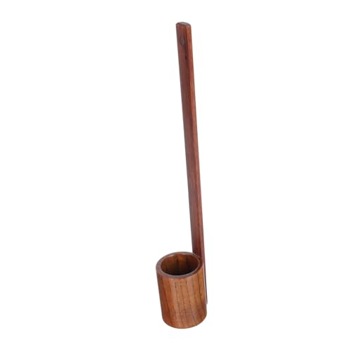 Cabilock Vintage Wooden Wine Ladle Spoon Long Handle Wine Dipper Soy Sauce More Practical Reliable Serving Tool for Home Hotel Restaurant Design Housewarming