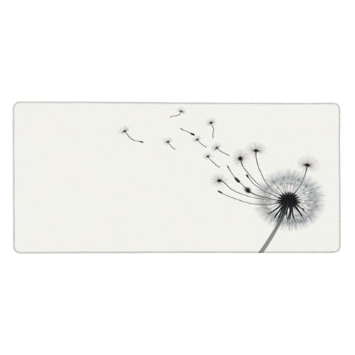 Sous-main de bureau avec bords cousus et tapis de souris imprimé noir