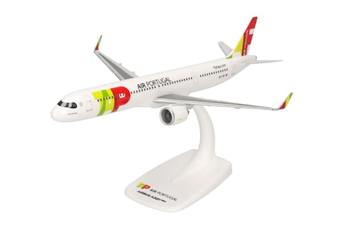 Herpa Miniatura del avión Tap Air Portugal Airbus A321LR - 'CS-TXF Amália Rodrigues - Snap-Fit, Escala 1/200, Modelo prefabricado, maqueta de colleción, modelismo, Avion con Soporte, Figura plástico