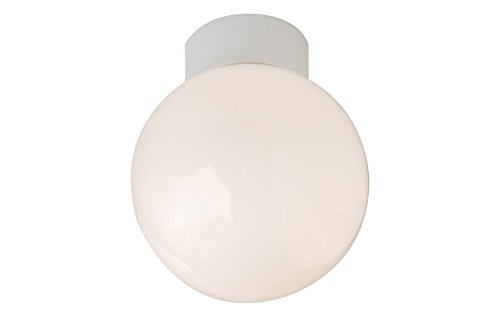 Plafonnier salle de bain globe opale IP44 éclairage doux