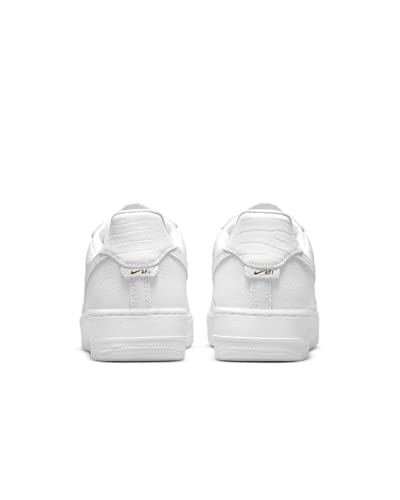 Image of Nike Men's Air Force 1 '07 Craft Crocodile-Swoosh White /White (CU4865 100) -