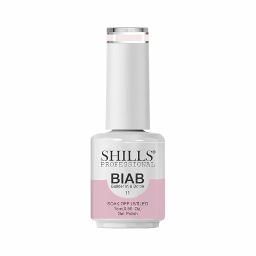 Image of SHILLS PROFESSIONAL BIAB - Builder in a Bottle 15ml | Soak Off UV & LED Gel Polish | Nail Strengthener, Base & Builder Gel in One | Long-Lasting, Chip-Resistant Formula | Available in 6 Shades (011 - Soft Blush)