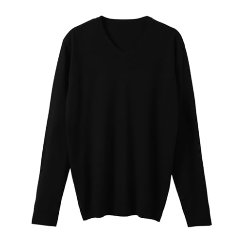 Mens Sweaters Casual V Neck Slim Long Sleeved Lightweight Knit Dress Pullover Soft Fleece Oversized Trendy Baggy Sweaters3
