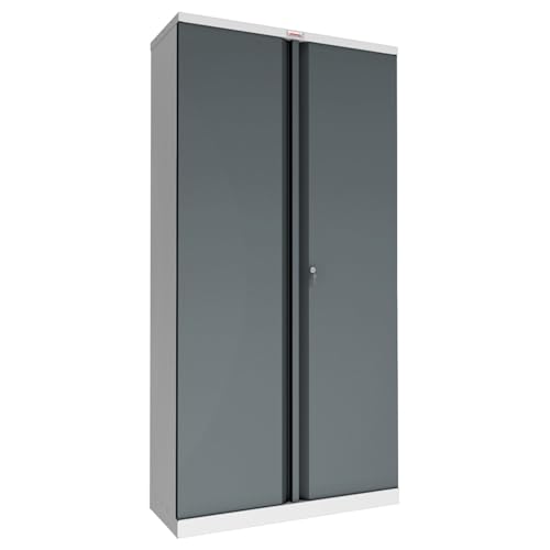 Image of Phoenix Safe Company SCL Series SCL1891GAK Steel Storage Cupboard with Key Lock in Anthracite Grey, Office Filing Cabinet, Document&Stationery Storage, Adjustable Shelf, GDPR Compliant, 498L Capacity