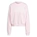 adidas Women's Essentials Small Logo Feel Cozy Sweatshirt, Clear Pink/White, XS XS