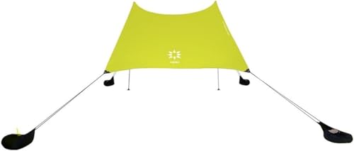 Image of Neso Grande Portable Beach Tent Sun Shelter - Lightweight Beach Shade Canopy - Easy Setup for Family Outings - Patented Reinforced Corners - UPF 50+ Sun Protection - 7ft Tall, 9 x 9ft