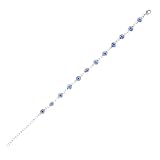 TOVINANNA Pulsera de Cuentas de Ojo Ajustable Estilo Vintage de Cobre Ojo Azul para Mujer Cómoda y Fácil de Llevar Adecuado para Uso Diario y Ocasiones Casuales