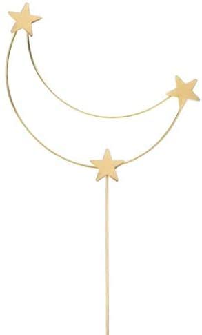 Metal Cake Decoration Star Moon Cake Topper For Birthday Wedding Valentine's Day Baby Shower Baking Party Supplies（Gold）