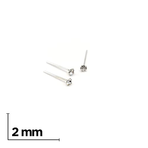Takestop® 3 Pezzi Piercing Orecchini Naso 2 MM