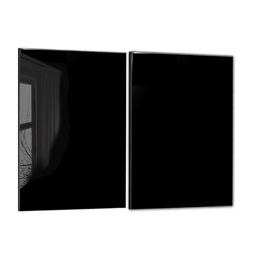 TMK Protector Vitroceramica Induccion 30 x 52 cm - 2 Piezas Cubre Vitrocerámica Cristal Templado - Protector de Placa de Induccion - Antideslizante - Resistente al Calor y Arañazos - Higiénico