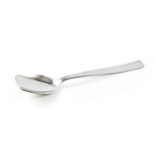 Set 12 cucchiaini da dessert e gelato, Piave, acciaio inox, eleganti, 12x5x2 cm