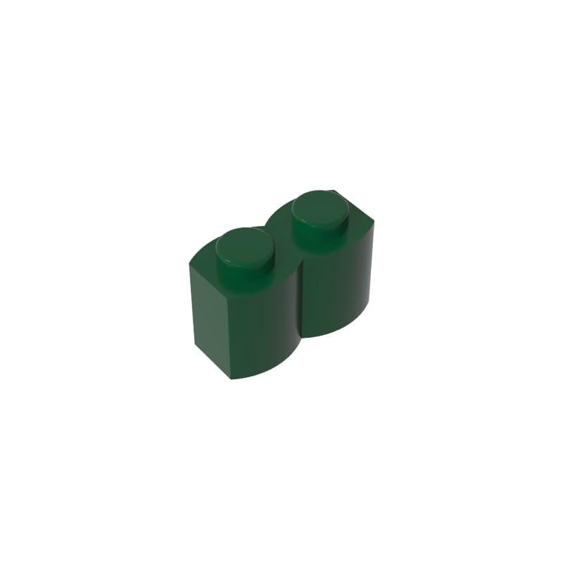 Gobricks 30136 Basic Bricks Brick Special 1x2 Palisade [aka Log] 50 Pieces GDS-749 Compatible with Lego Building Blocks Color:Dark Green — image 1