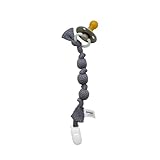 Snoozebaby organisch speenkoord geknoopt Storm Grey - 10 cm
