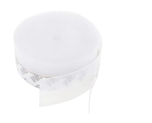 Cedmon 16 Ft Long Weather Stripping Self Adhesive Door Bottom Frameless Silicone Draft Stopper for Doors and Windows Insulation Soundproof Seal Strip (Translucent), 45mm Width (45mm)