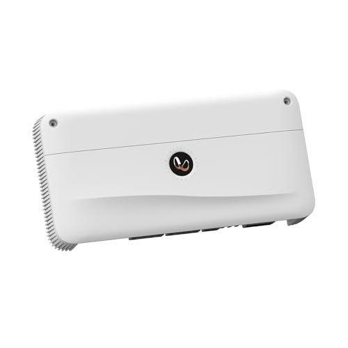 BOAT SOUND SYSTEM PACKAGE: JVC Single DIN Marine Bluetooth CD Receiver Bundle Combo with 5-Channel Amplifier, 4x 6.5\" 225 Watt Max White Speakers, 10\" LED Subwoofer, RCA Cable, Wire, Antenna