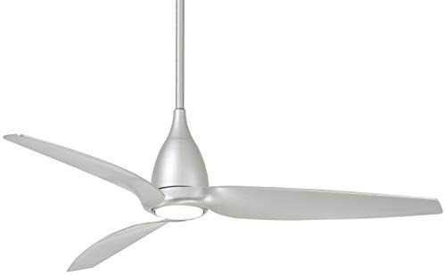 Limited Stock Minka-Aire F831L-SL Tear 60 Inch Ceiling Fan with Integrated LED Light and DC Motor in Silver Finish