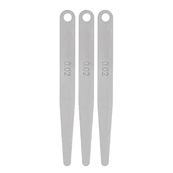 HARFINGTON 5pc Manganese Steel Feeler Gauge Set - 0.02mm Thickness, 150mm Length, Single Blade